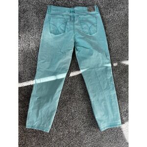 Calvin Klein women's Jeans Cropped Denim Pants aqua teal  Everyday Style Size 30